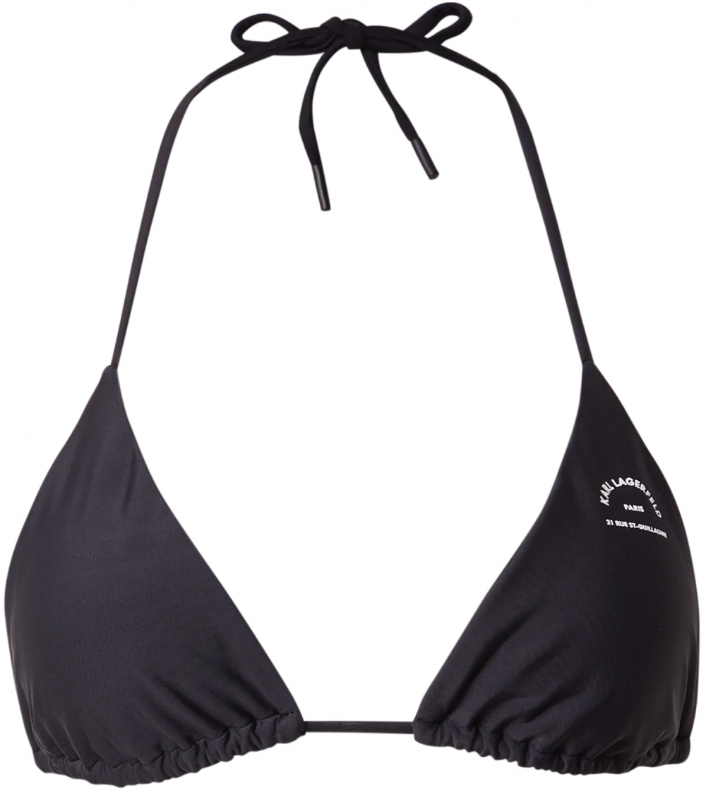 Karl Lagerfeld Bikinový top  čierna / biela