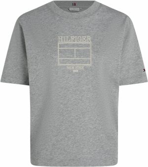TOMMY HILFIGER Tričko  krémová / sivá melírovaná