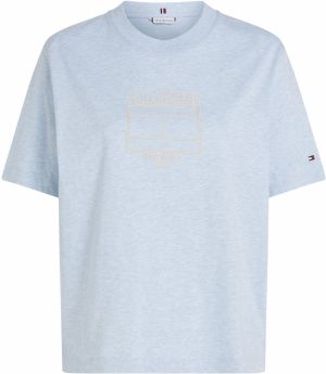 TOMMY HILFIGER Tričko  béžová / svetlomodrá