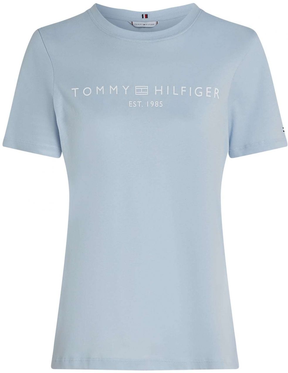 TOMMY HILFIGER Tričko  modrosivá / biela