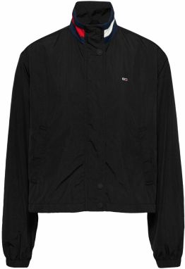 Tommy Jeans Prechodná bunda 'Essential'  brusnicová / čierna / biela