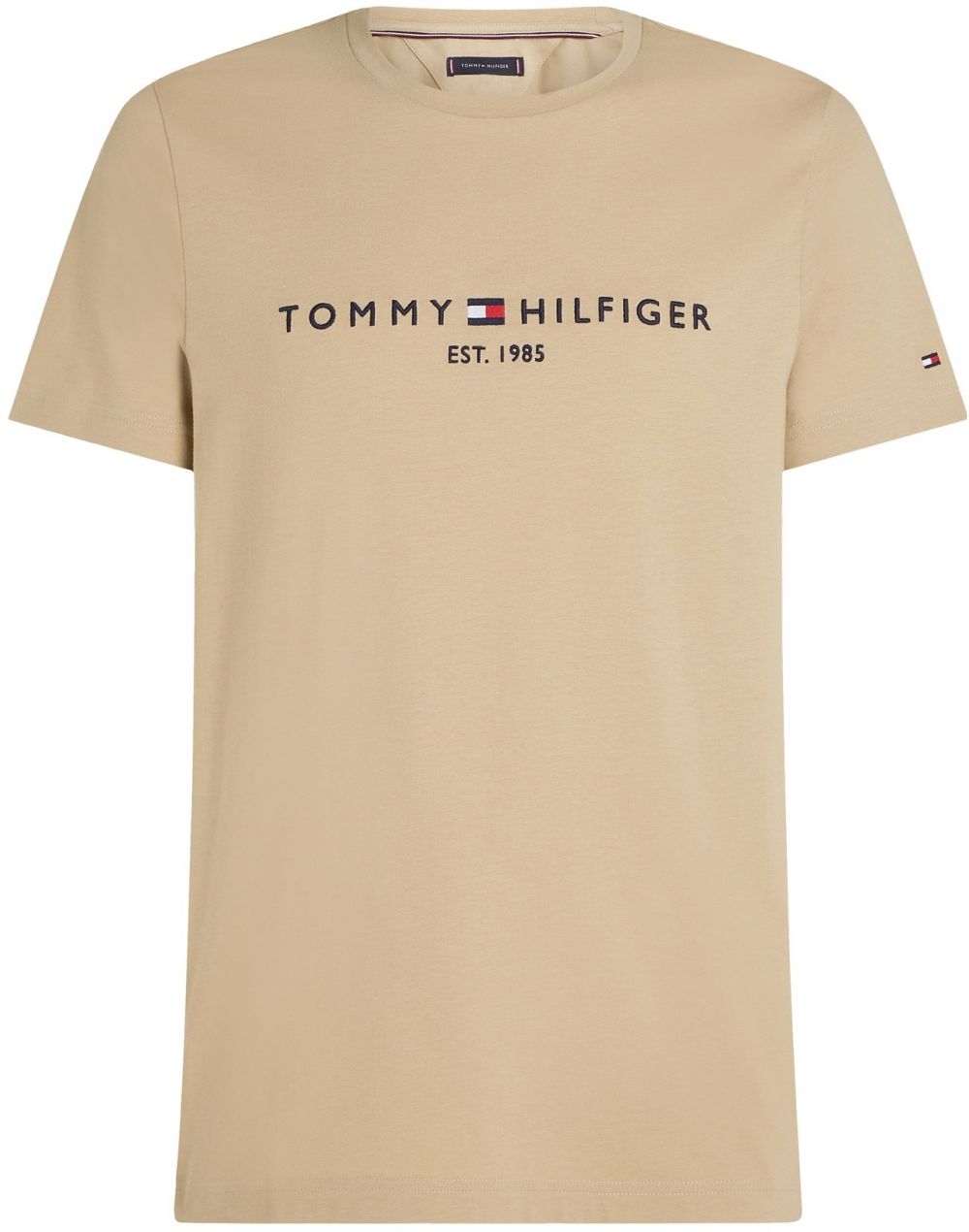 TOMMY HILFIGER Tričko  svetlohnedá / čierna