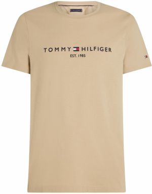 TOMMY HILFIGER Tričko  svetlohnedá / čierna