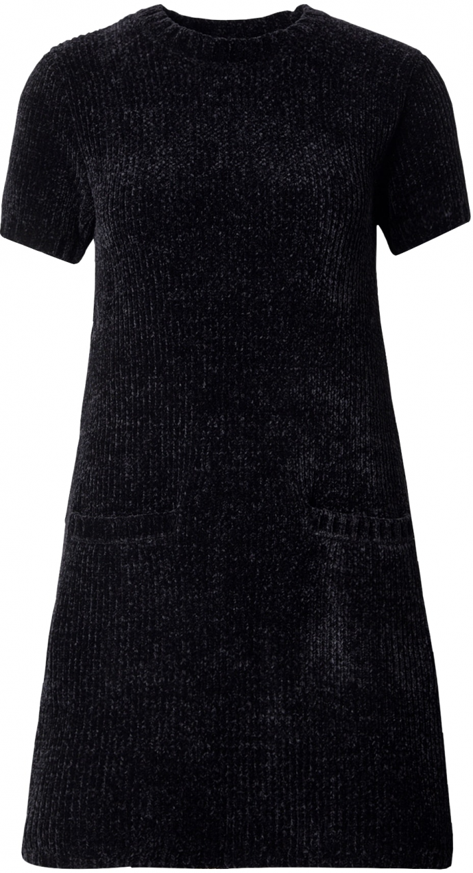 Monki Pletené šaty  čierna