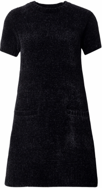 Monki Pletené šaty  čierna