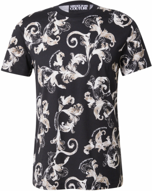 Versace Jeans Couture Tričko  hnedá melírovaná / čierna / biela