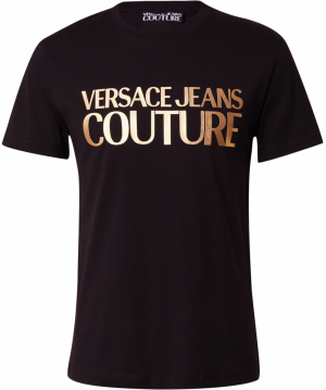 Versace Jeans Couture Tričko 'INSTIT THICKFOIL'  zlatá / čierna