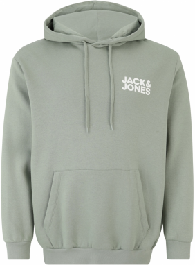 Jack & Jones Plus Mikina  zelená / biela