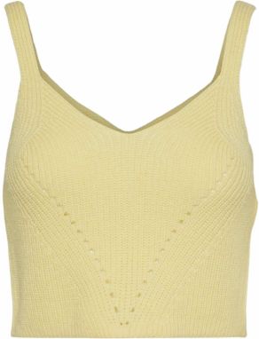 VERO MODA Vyšívaný top 'Henja'  žltá
