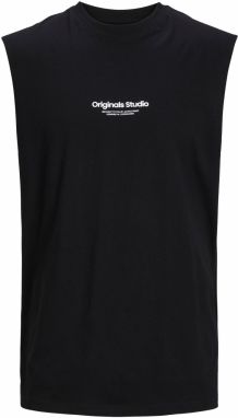 JACK & JONES Tričko 'JORVesterbro'  čierna / biela