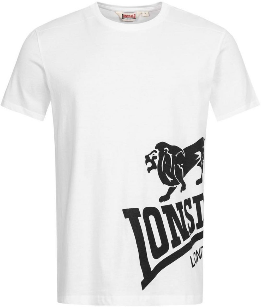 LONSDALE Tričko 'Dereham'  čierna / biela