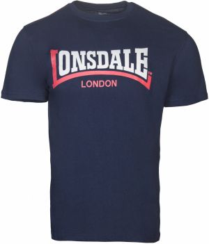 LONSDALE Tričko  modrá / čerešňová / biela