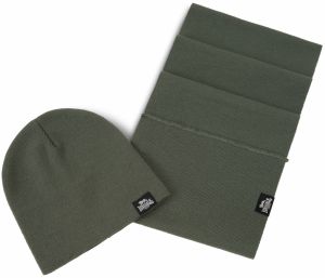 LONSDALE Šál  olivová / čierna / biela