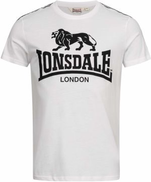 LONSDALE Tričko 'SHEVIOCK'  čierna / biela