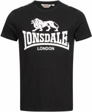 LONSDALE Tričko 'SHEVIOCK'  čierna / biela