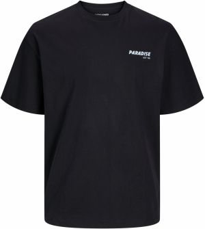 JACK & JONES Tričko 'JJCHARGE'  čierna / biela