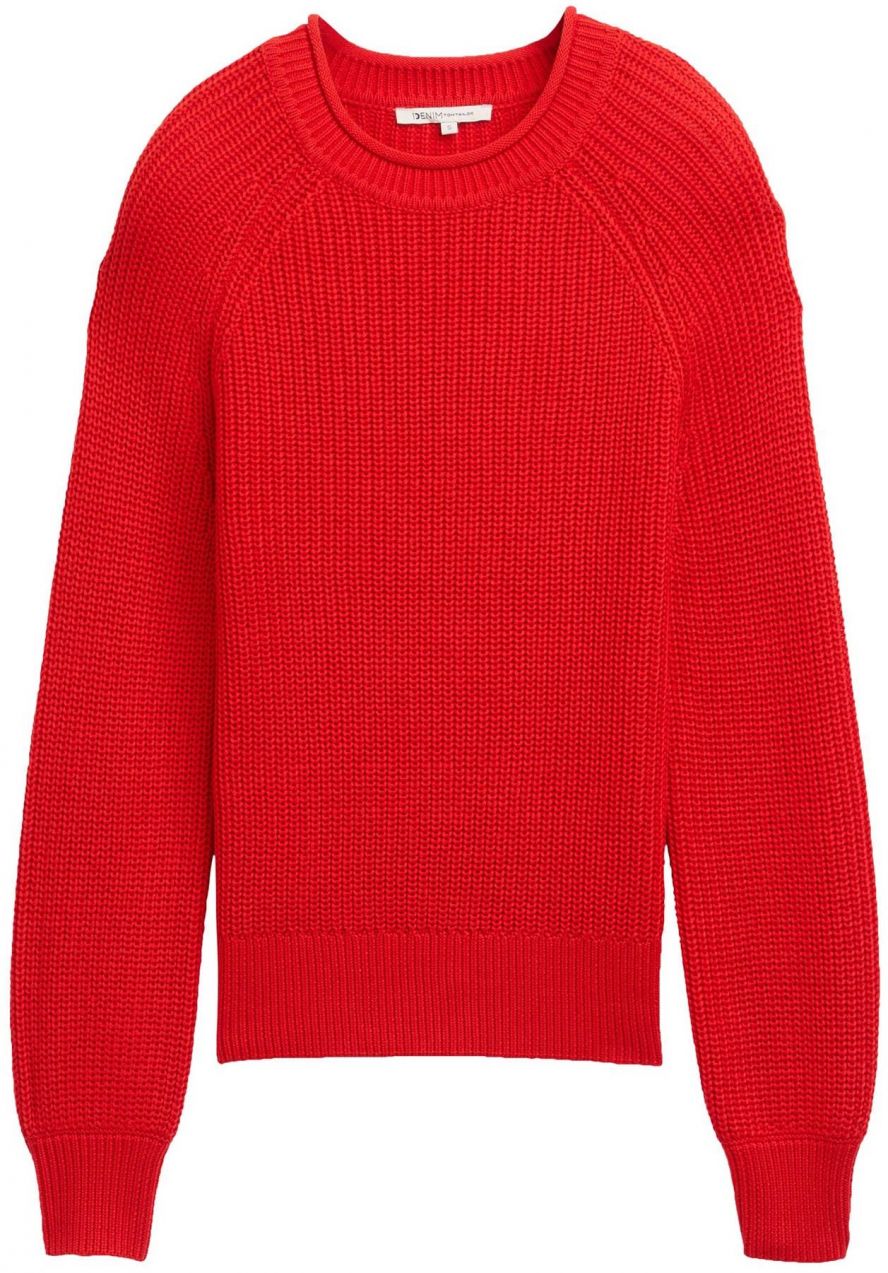 TOM TAILOR DENIM Sveter  červená
