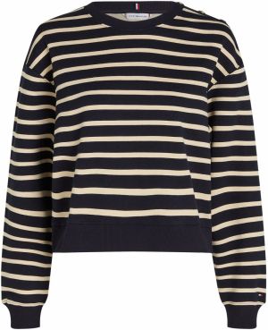 TOMMY HILFIGER Mikina  béžová / námornícka modrá