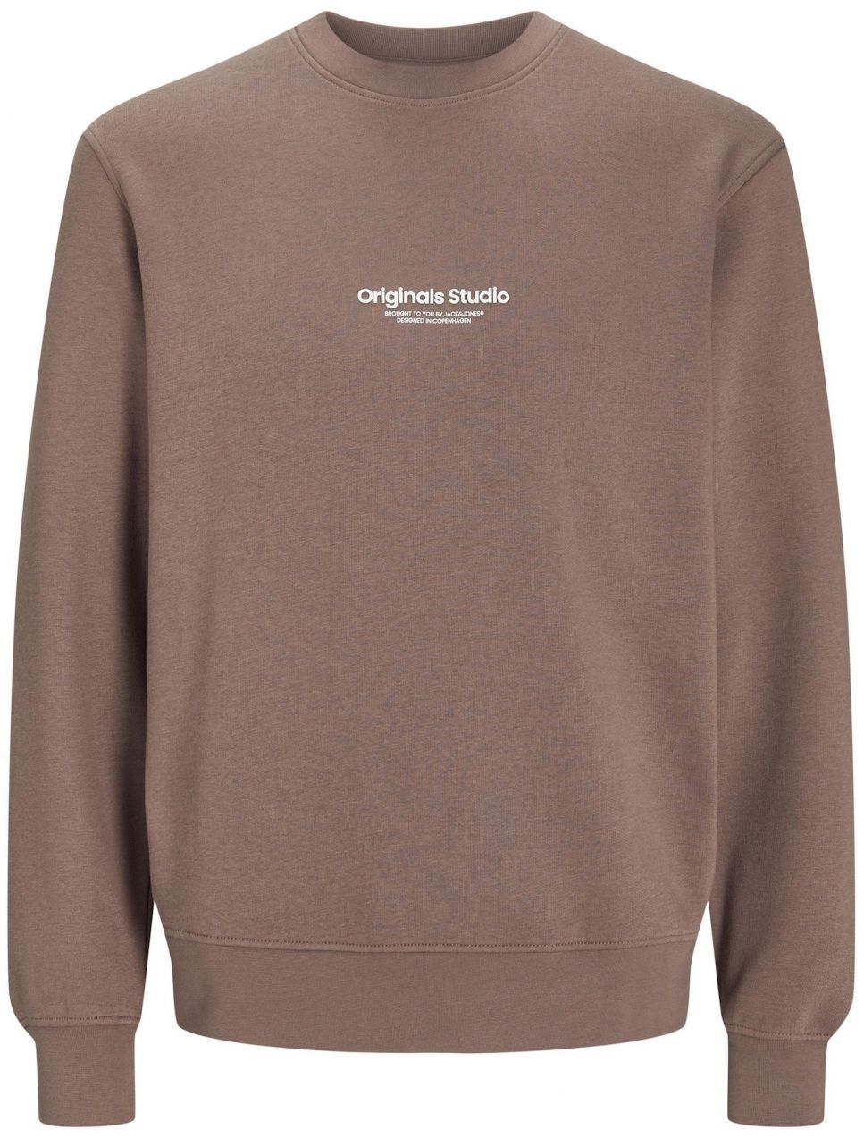 JACK & JONES Mikina 'JORVesterbro'  čokoládová / biela
