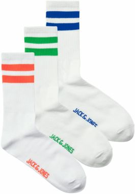 JACK & JONES Ponožky 'JACDEHLI'  modrá / zelená / oranžová / biela