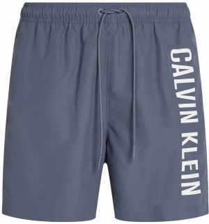 Calvin Klein Swimwear Plavecké šortky  tmavosivá / biela