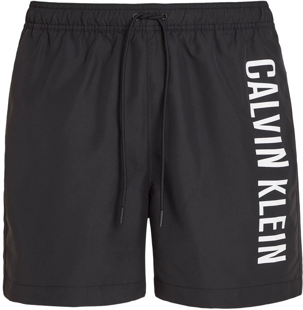 Calvin Klein Swimwear Plavecké šortky  čierna / biela