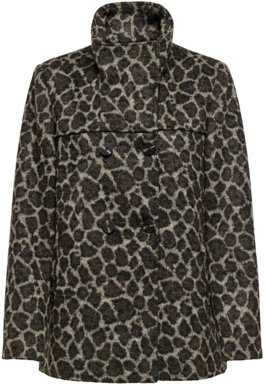 ONLY Prechodný kabát  čokoládová / svetlohnedá