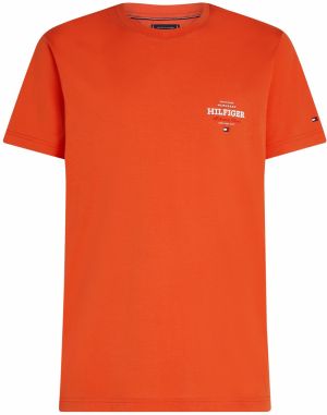 TOMMY HILFIGER Tričko 'ALL AMERICAN'  tmavooranžová / biela