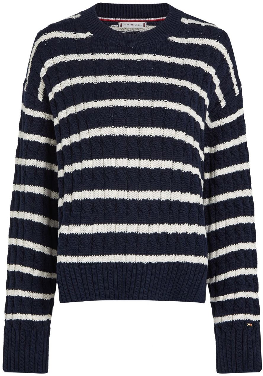 TOMMY HILFIGER Sveter  modrá / biela