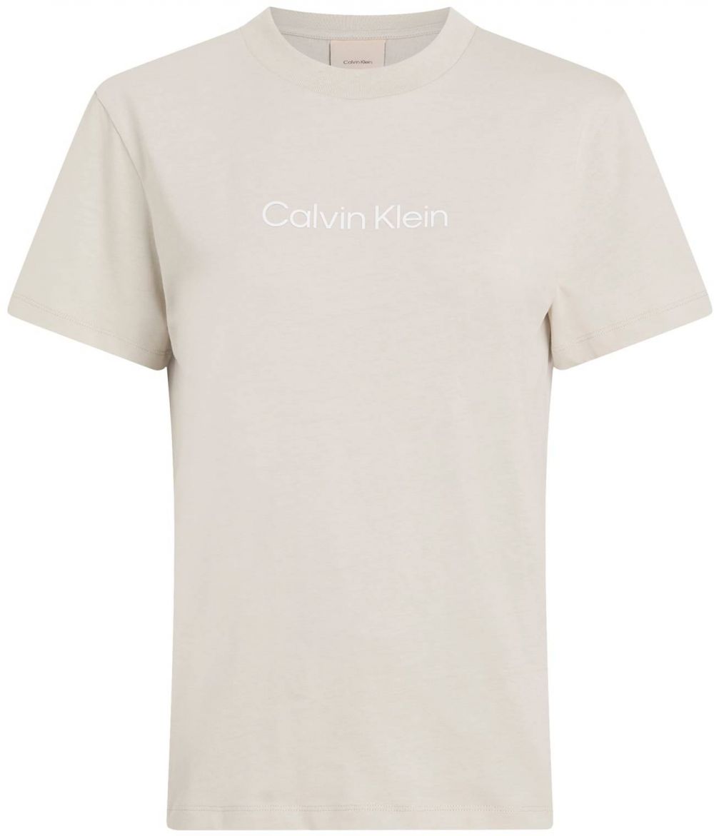 Calvin Klein Tričko 'HERO'  sivobéžová / biela