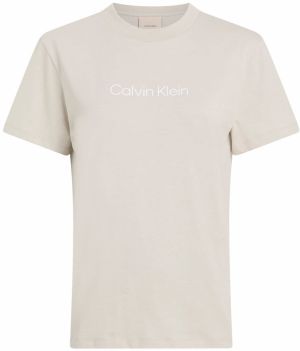 Calvin Klein Tričko 'HERO'  sivobéžová / biela