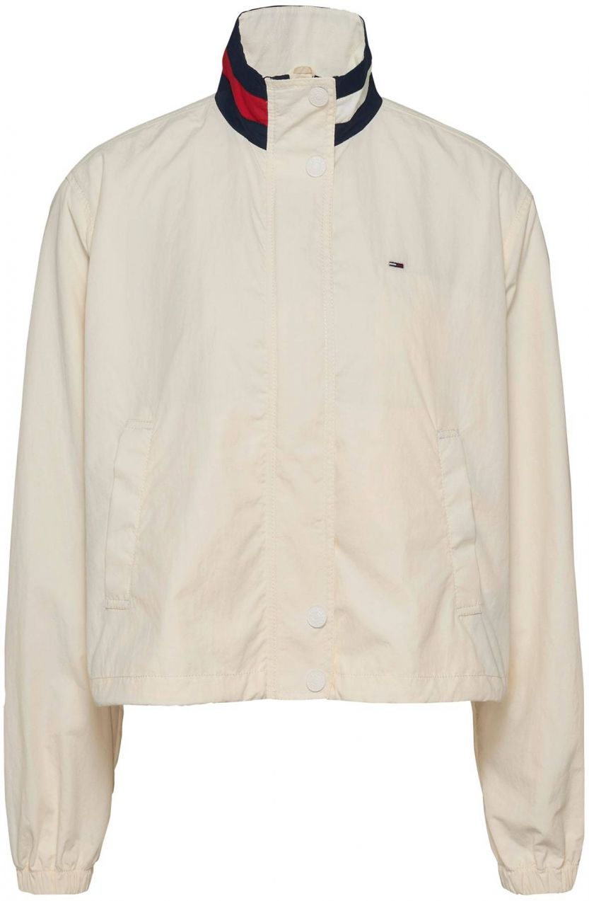 Tommy Jeans Prechodná bunda 'Essential'  námornícka modrá / červená / biela ako vlna