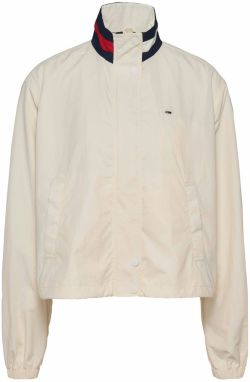 Tommy Jeans Prechodná bunda 'Essential'  námornícka modrá / červená / biela ako vlna