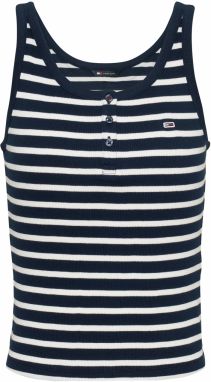 Tommy Jeans Top  námornícka modrá / biela