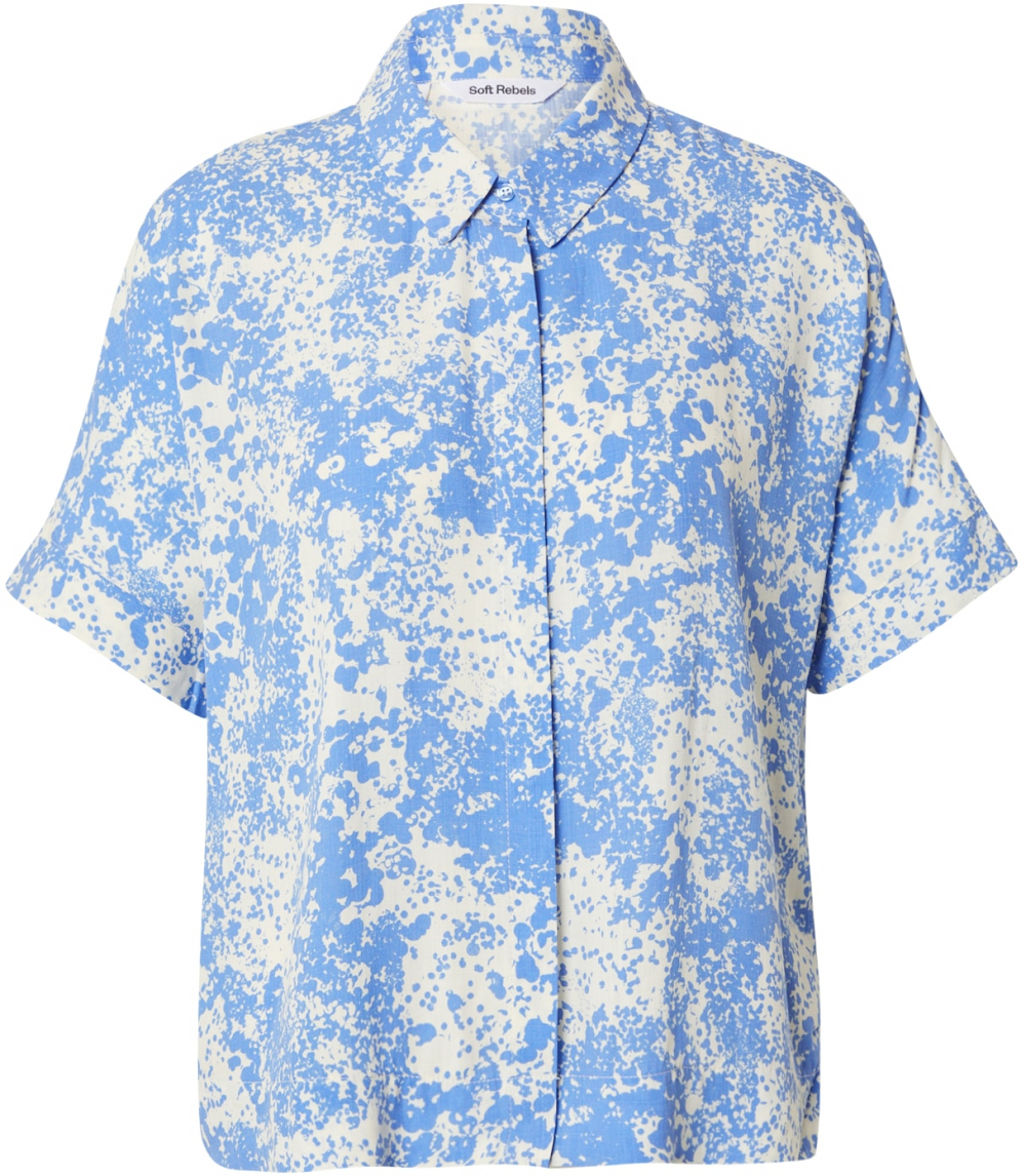 Soft Rebels Blúzka 'Eleanor'  svetlomodrá / biela