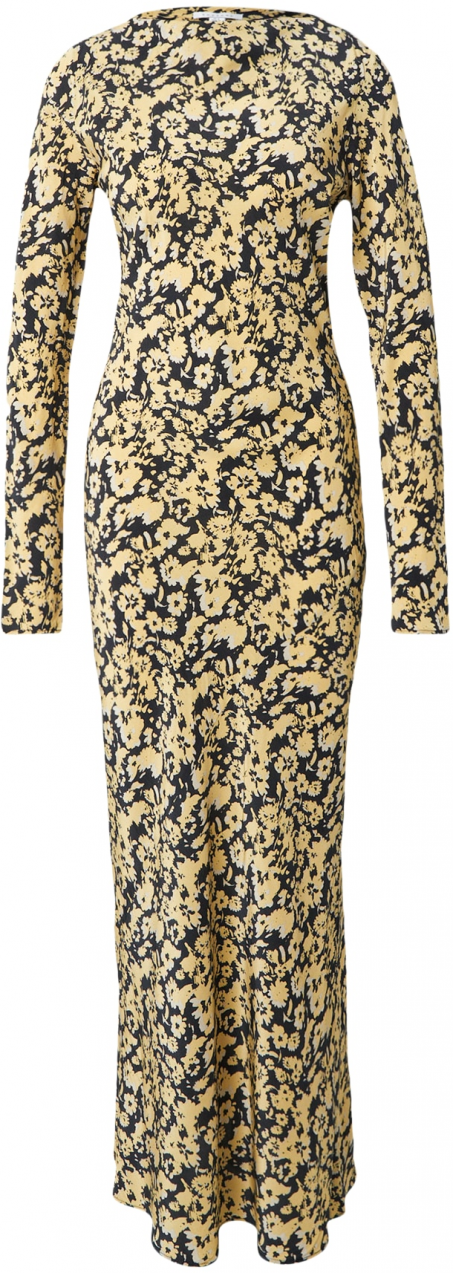 TOPSHOP Šaty  pastelovo žltá / čierna / šedobiela