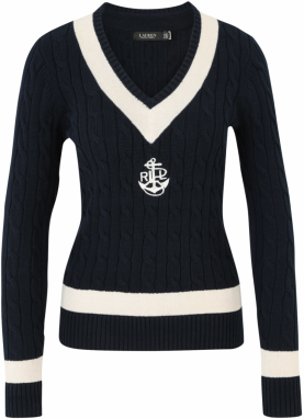 Lauren Ralph Lauren Petite Sveter  námornícka modrá / biela