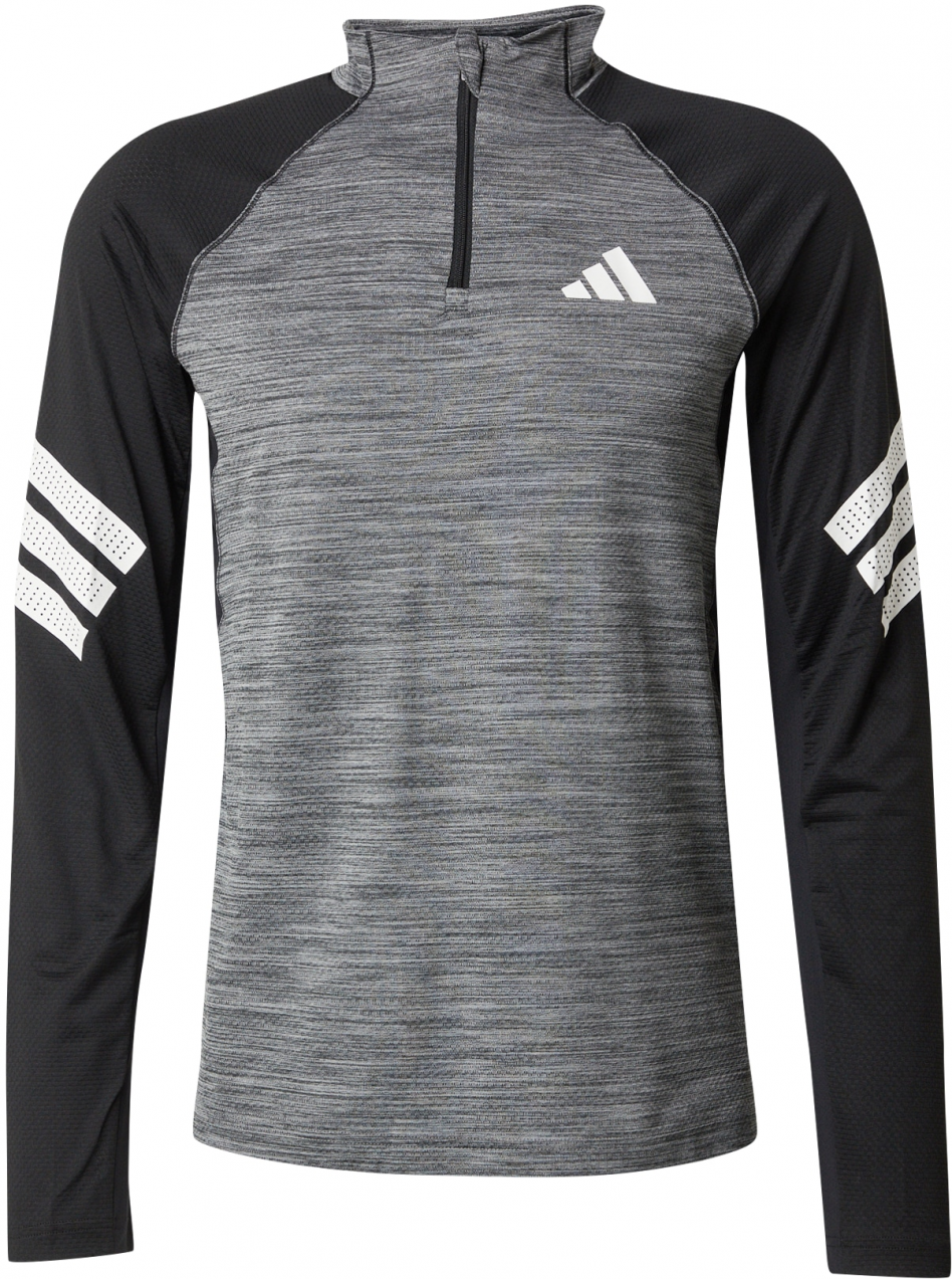 ADIDAS PERFORMANCE Funkčné tričko 'GYM+'  sivá / čierna / biela