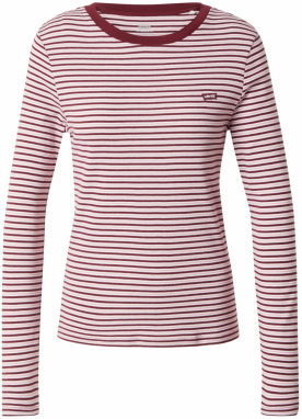 LEVI'S ® Tričko 'Essential'  vínovo červená / biela
