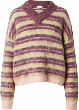 TOPSHOP Sveter  svetlozelená / ružová / pitaya