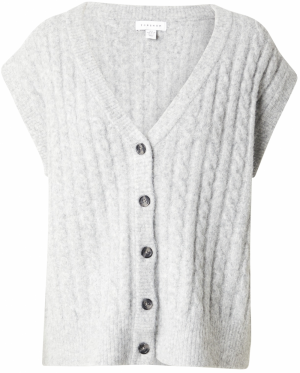 TOPSHOP Pletená vesta  svetlosivá
