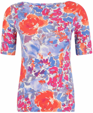 Lauren Ralph Lauren Petite Tričko 'JUDY'  modrá / oranžová / tmavoružová / biela