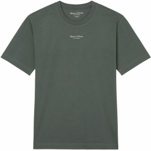 Marc O'Polo Tričko  tmavozelená / biela