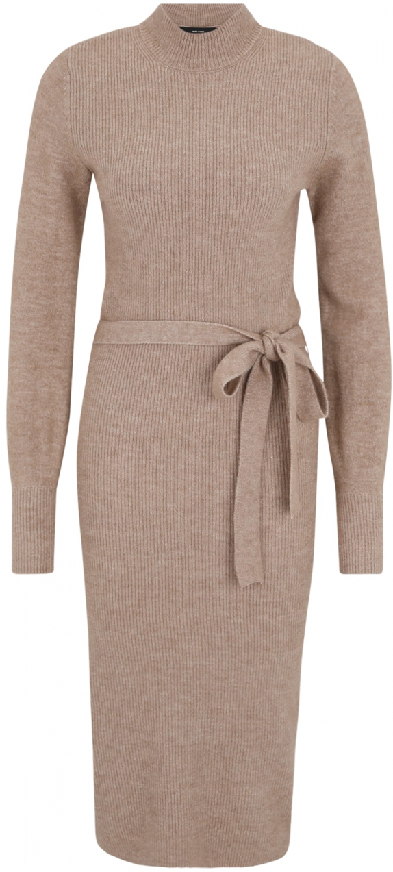 Vero Moda Tall Pletené šaty 'VMPIPPA'  tmavobéžová