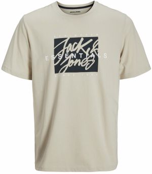JACK & JONES Tričko 'JJColton'  svetlosivá / čierna / biela