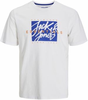 JACK & JONES Tričko 'JJColton'  modrá / oranžová / biela