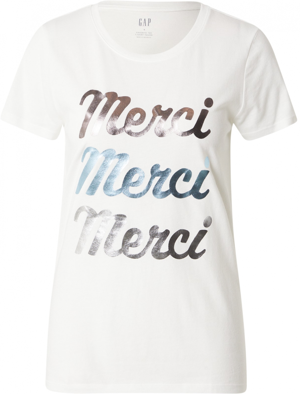 GAP Tričko  modrá / bronzová / strieborná / biela