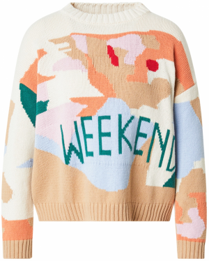 Weekend Max Mara Sveter 'FABIAN'  béžová / svetlobéžová / smaragdová / oranžová