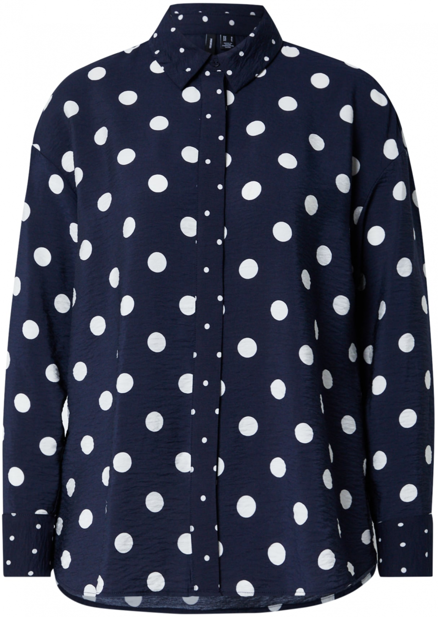 VERO MODA Blúzka  námornícka modrá / biela