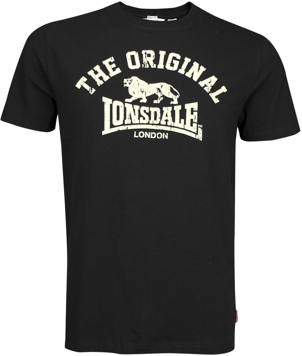 LONSDALE Tričko 'Original'  čierna / biela